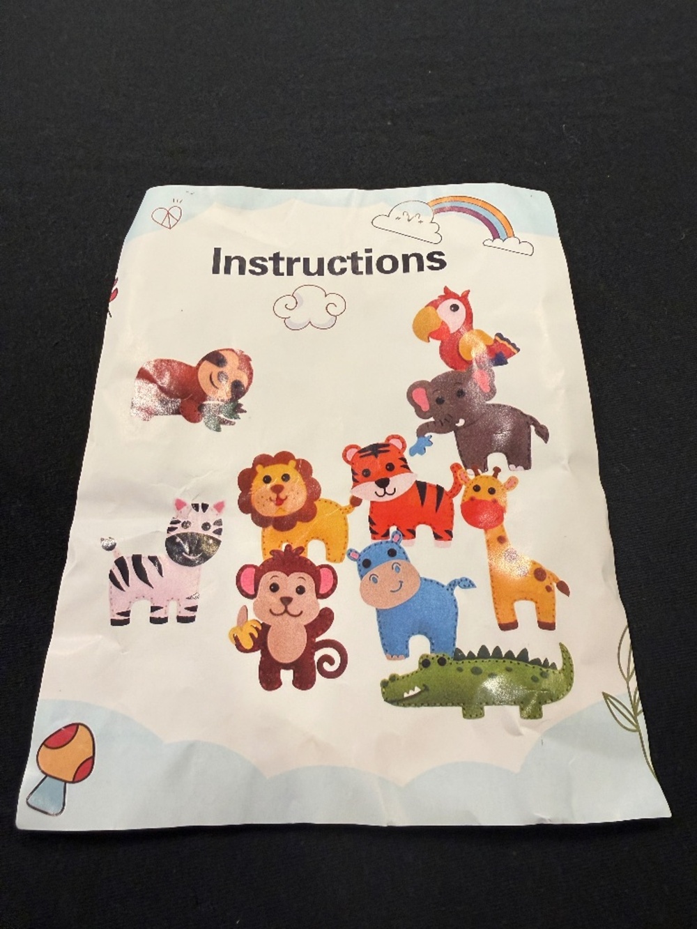 Kids craft felt stuffed animals kit